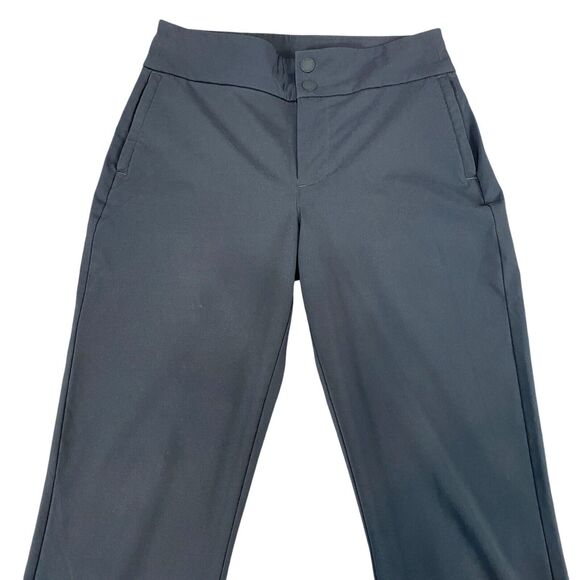 Eddie Bauer Pants Womens Sz 2 Gray Ankle Slit Zipper Pockets Flat Front Outdoor - Picture 12 of 16